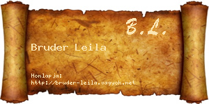 Bruder Leila névjegykártya